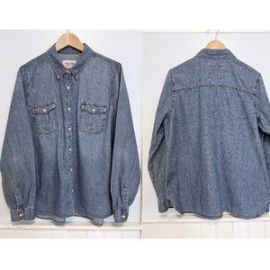 Mossimo chambray denim button down shirt
